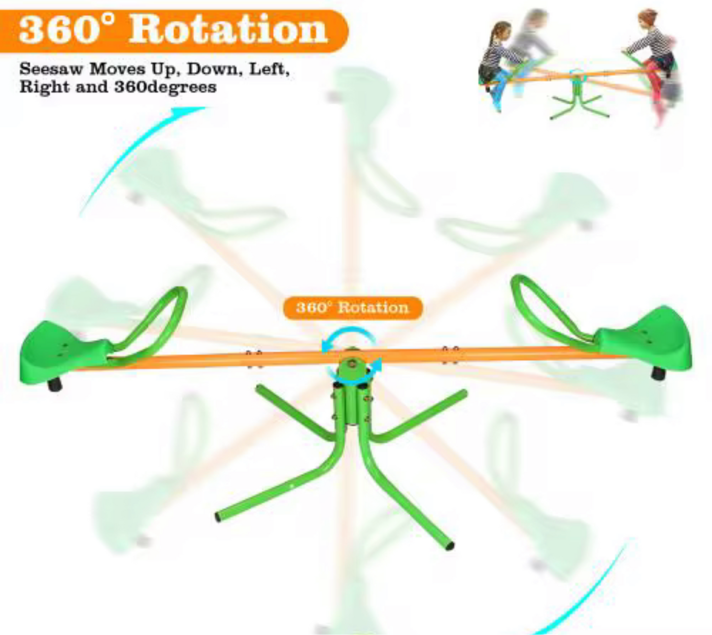Kids Spinning Seesaw